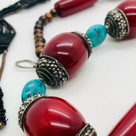 Vintage Southwestern Turquoise Bead Necklace lot - Picture 12 of 13